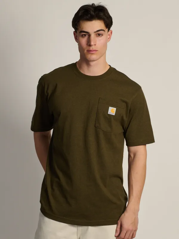CARHARTT WORKWEAR POCKET T-SHIRT - LOG HEATHER made by Carhartt
