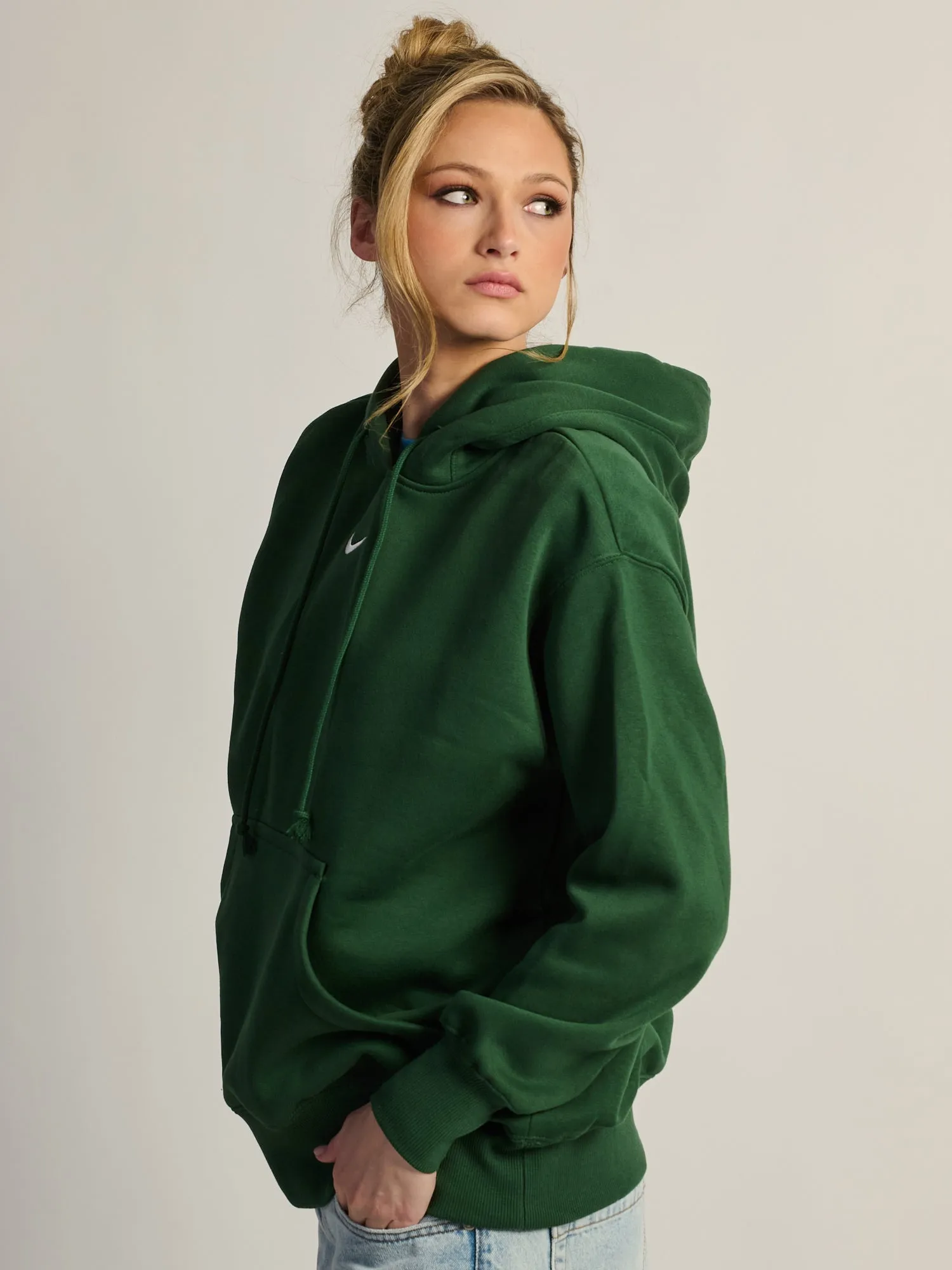 NIKE SPORTSWEAR PHOENIX FLEECE OVERSIZED PULL OVER HOODIE - FOREST sold by Boathouse product image thumbnail 4
