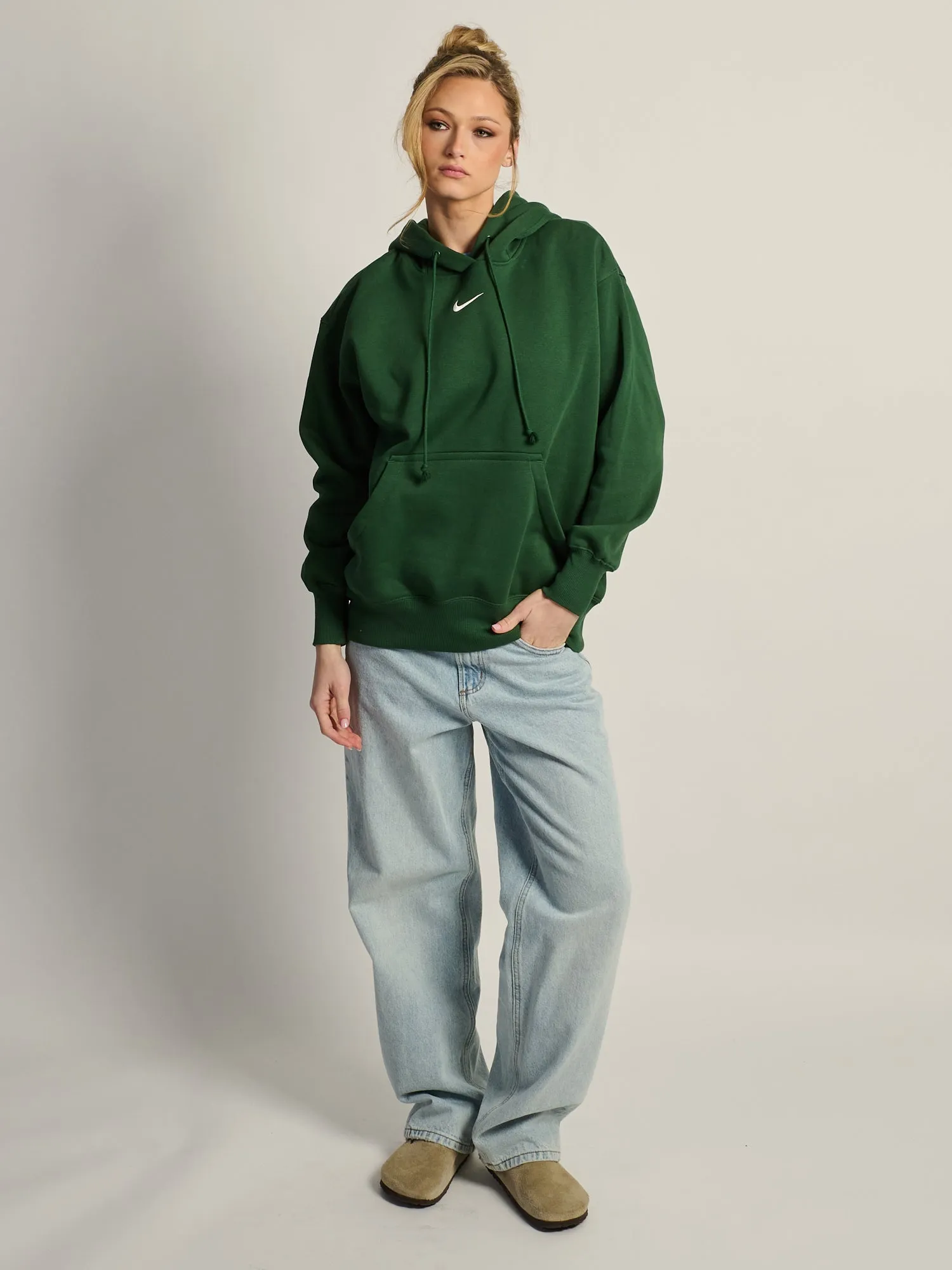 NIKE SPORTSWEAR PHOENIX FLEECE OVERSIZED PULL OVER HOODIE - FOREST sold by Boathouse product image thumbnail 2