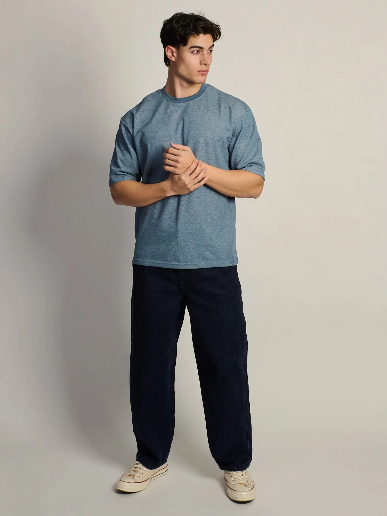 KOLBY BOXY FIT TEE - HEATHER BLUE sold by Boathouse product image thumbnail 2