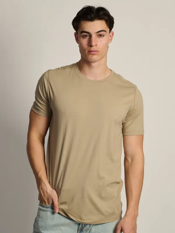 VICTOR CREWNECK TEE - TAUPE made by Boathouse