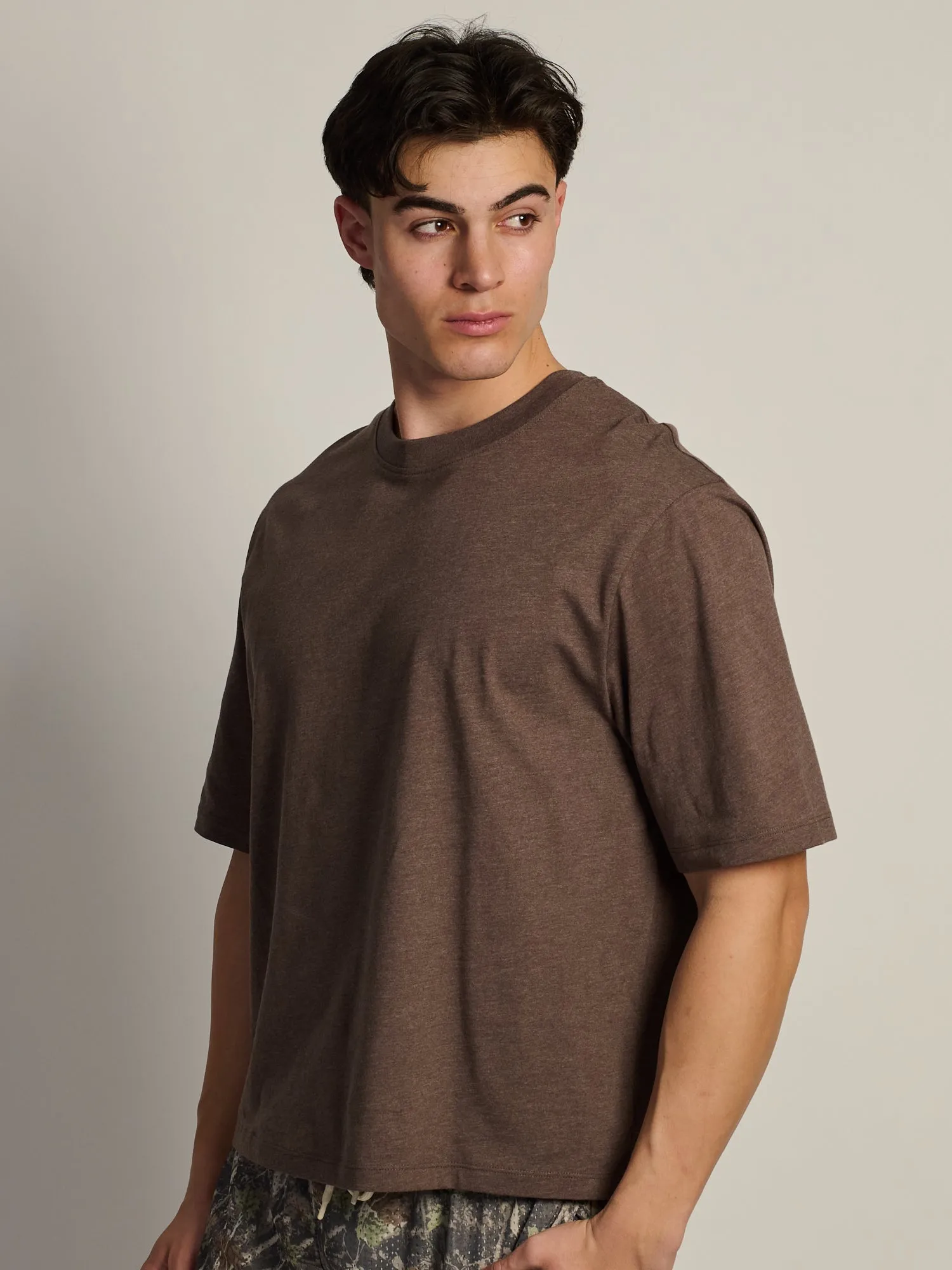 SHORT CUT TEE - HEATHER BROWN sold by Boathouse product image thumbnail 3