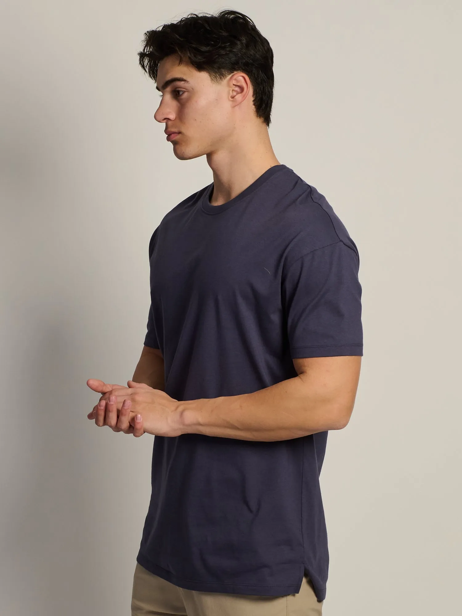 LONG FIT TEE - CHARCOAL NAVY sold by Boathouse product image thumbnail 3