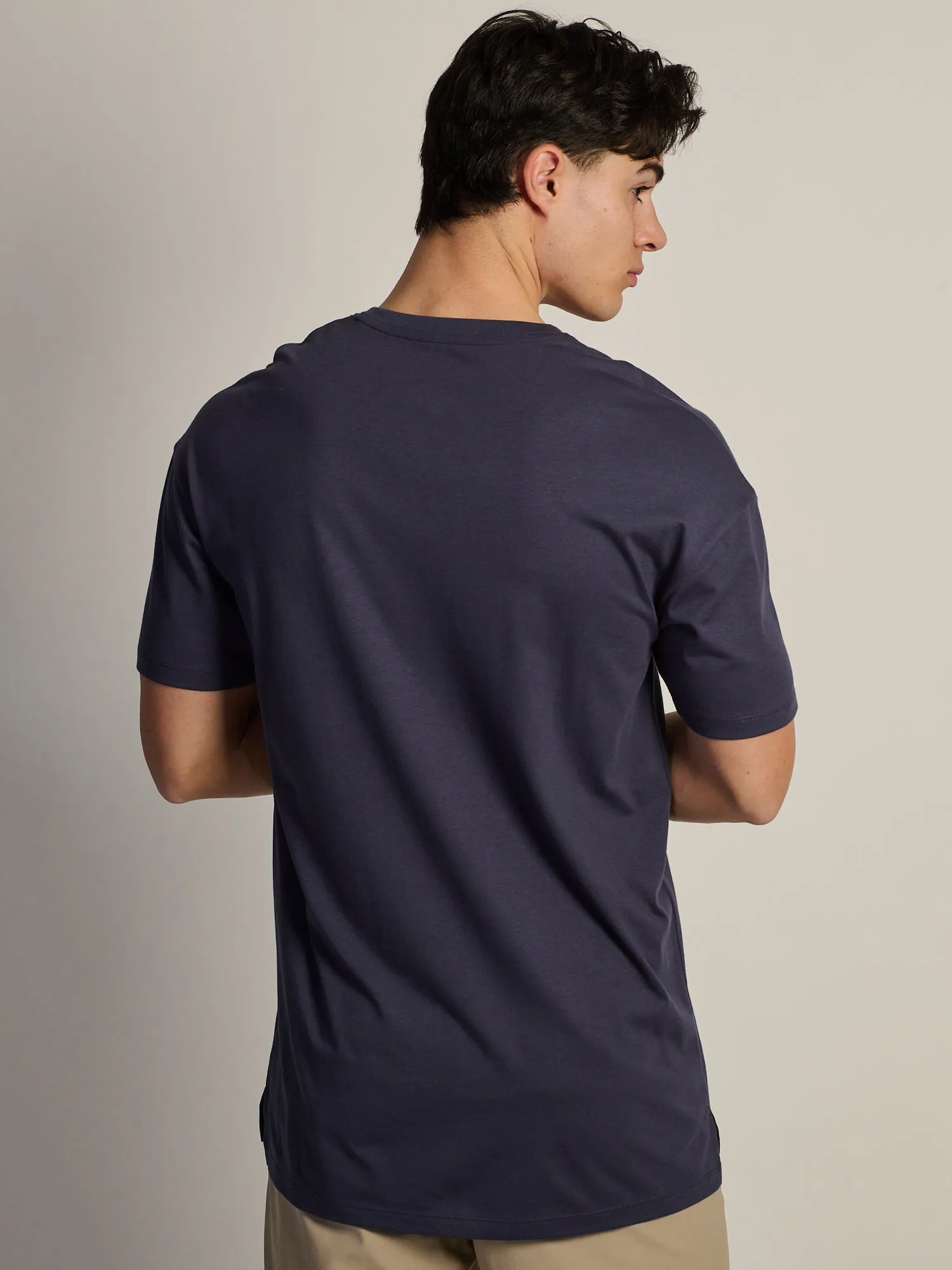 LONG FIT TEE - CHARCOAL NAVY sold by Boathouse product image thumbnail 4