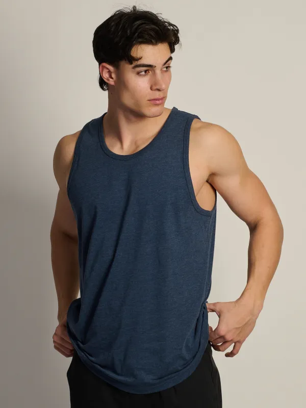 ESSENTIAL TANK - HEATHER NAVY sold by Boathouse