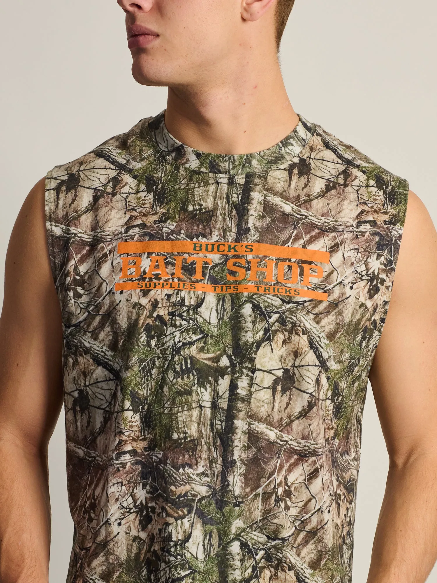 KOLBY SHORT CUT MUSCLE TANK - CAMO sold by Boathouse product image thumbnail 3