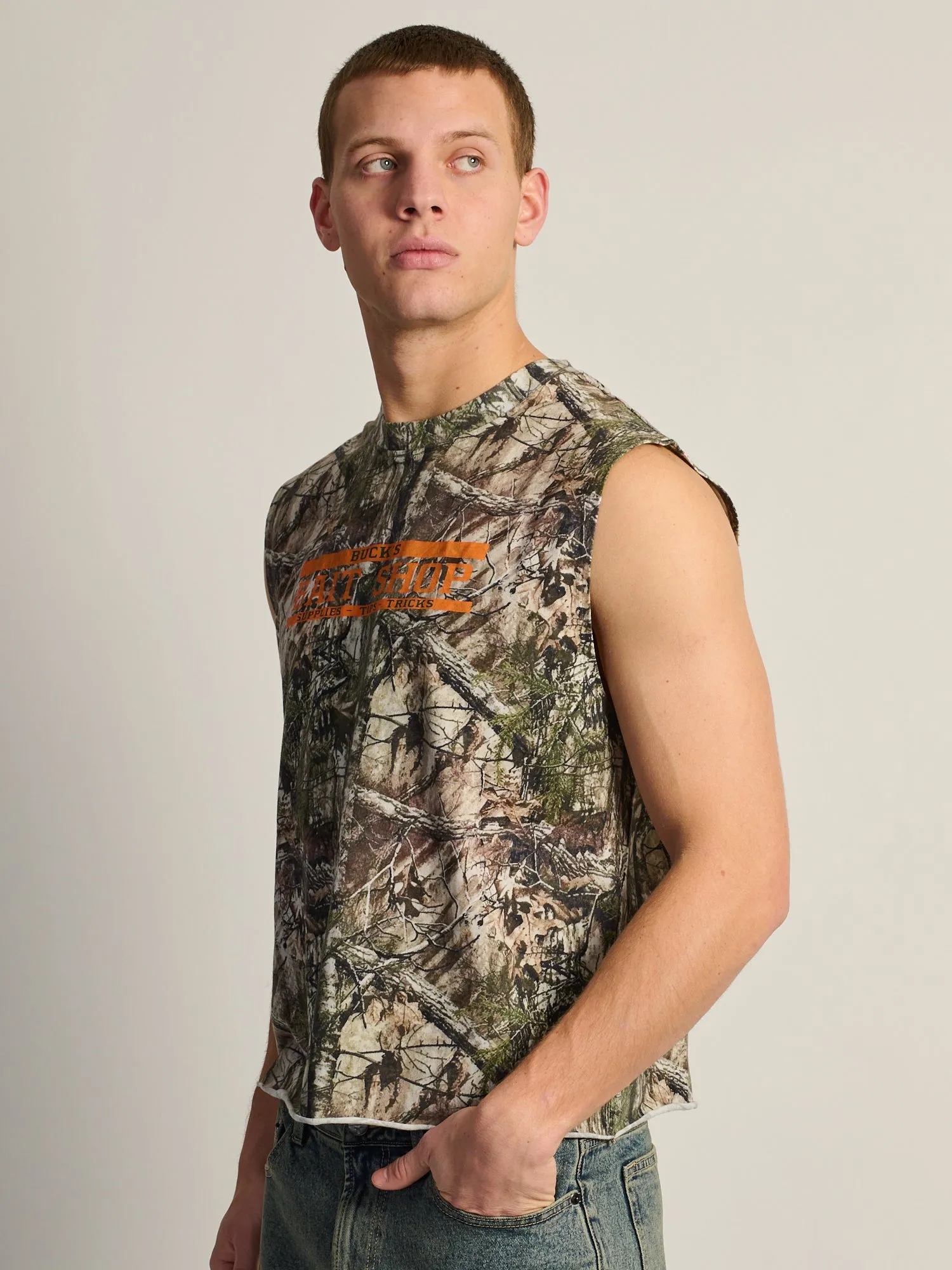 KOLBY SHORT CUT MUSCLE TANK - CAMO sold by Boathouse product image thumbnail 4