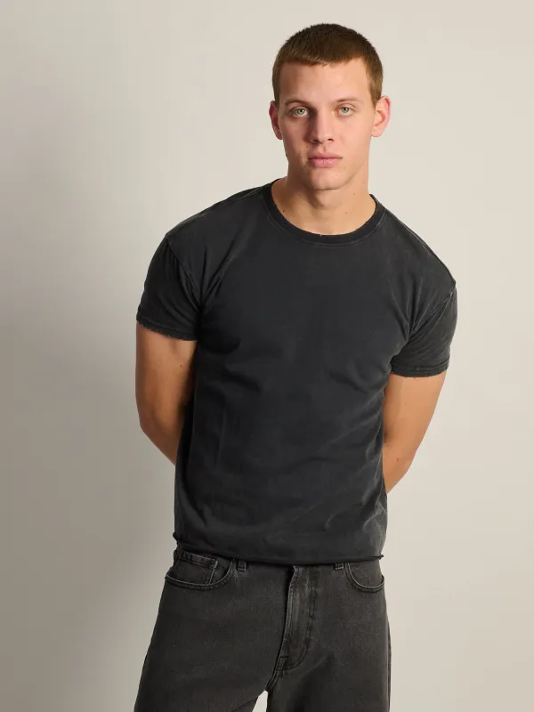 KOLBY SHORT CUT MUSCLE TEE - BLACK made by Kolby