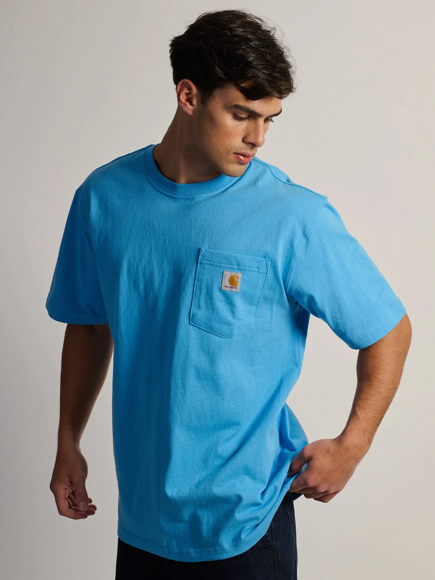 CARHARTT WORKWEAR POCKET T-SHIRT - BLUE sold by Boathouse product image thumbnail 4