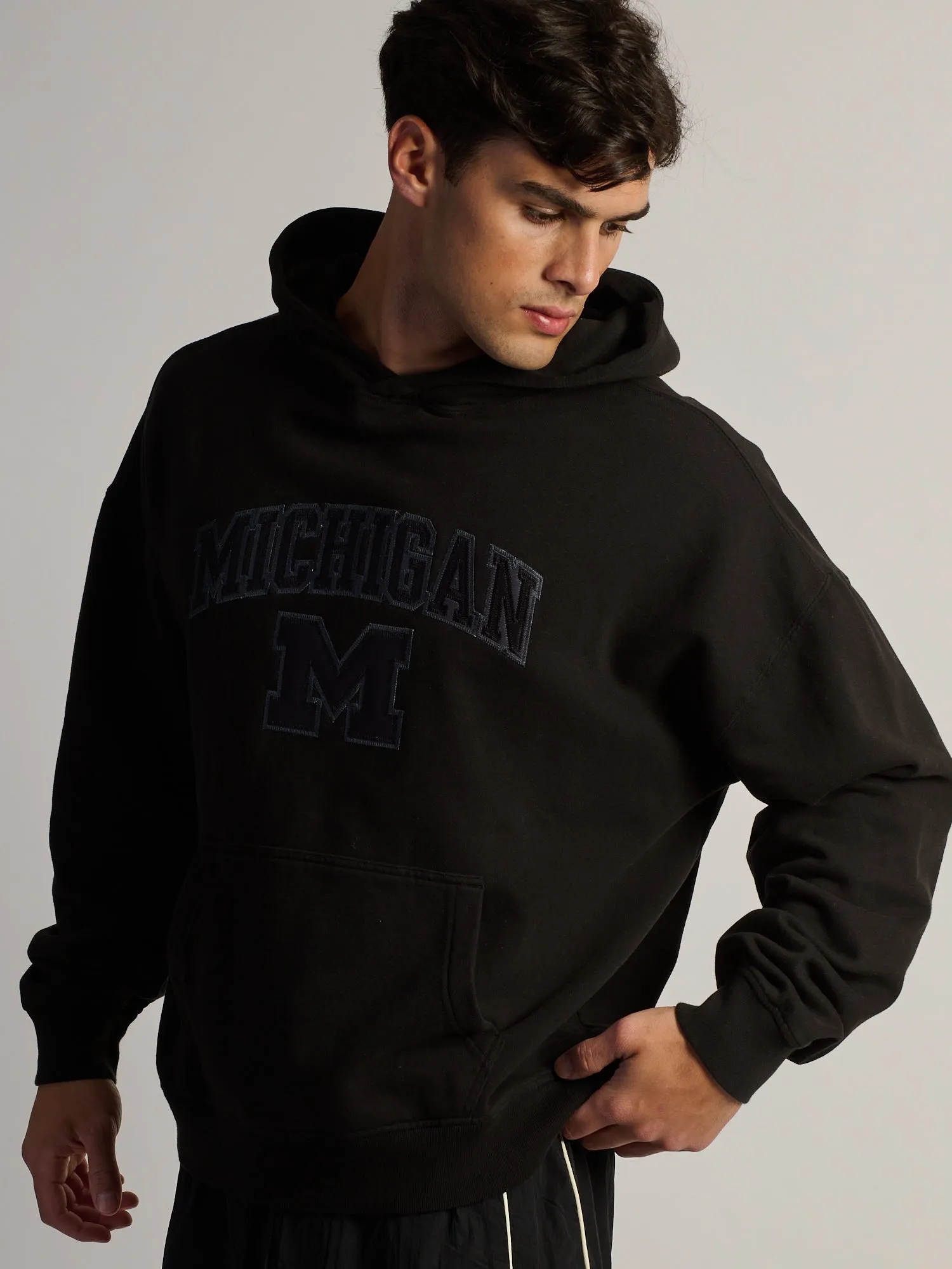 MICHIGAN TONAL PULLOVER HOODIE - NOIR sold by Boathouse product image thumbnail 3