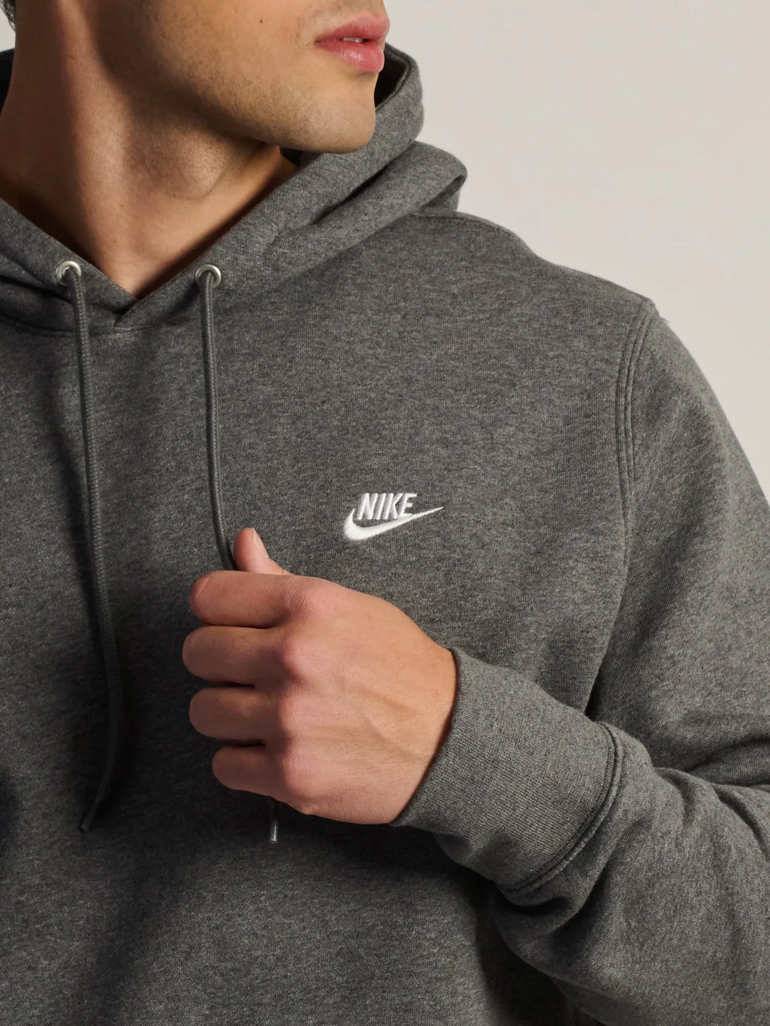NIKE SPORTSWEAR CLUB PULL OVER HODDIE- CHARCOAL sold by Boathouse product image thumbnail 3