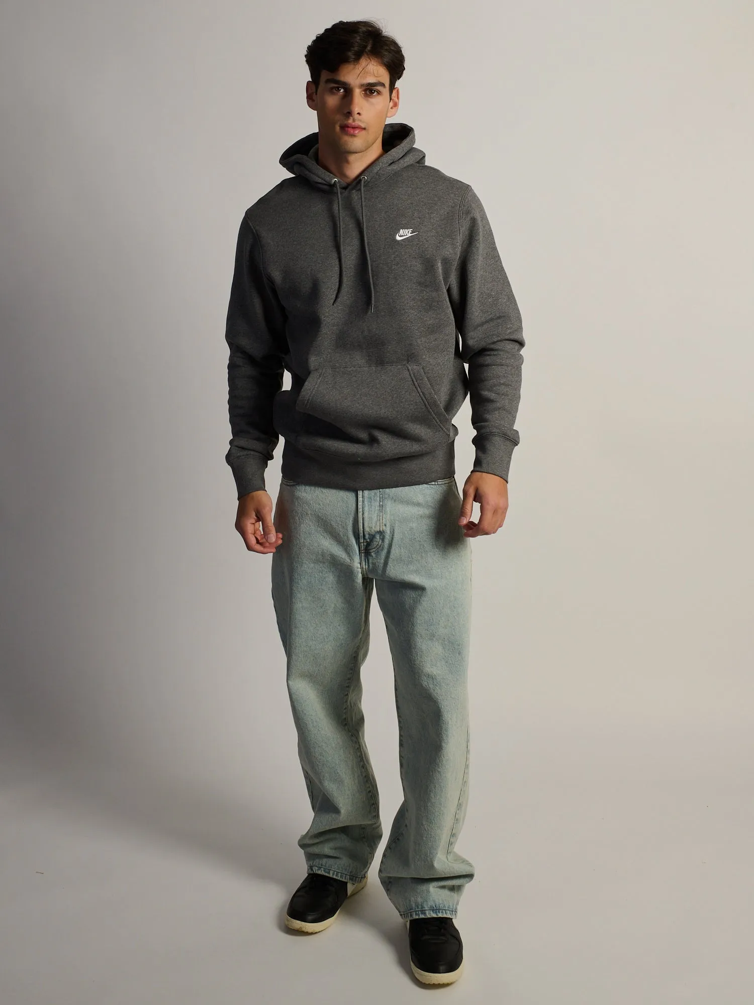 NIKE SPORTSWEAR CLUB PULL OVER HODDIE- CHARCOAL sold by Boathouse product image thumbnail 2