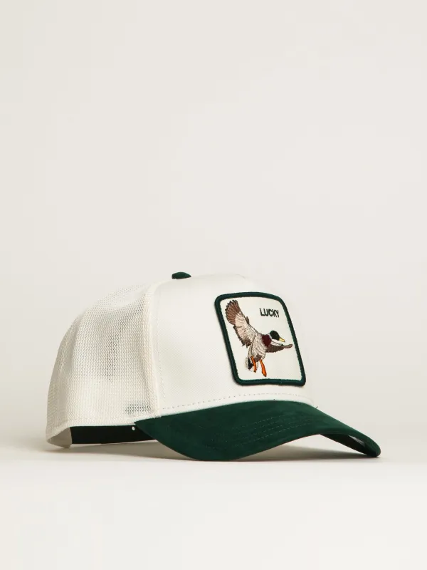 GOORIN BROS LUCKY DUCK SUEDE TRUCKER HAT - GREEN sold by Boathouse