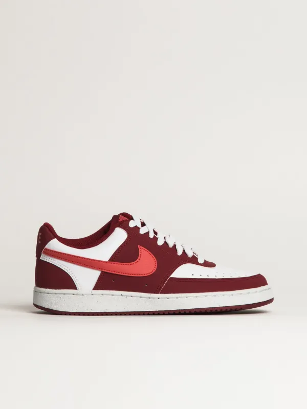 WOMENS NIKE COURT VISION LOW SNEAKER - TEAM RED/WHITE made by Nike