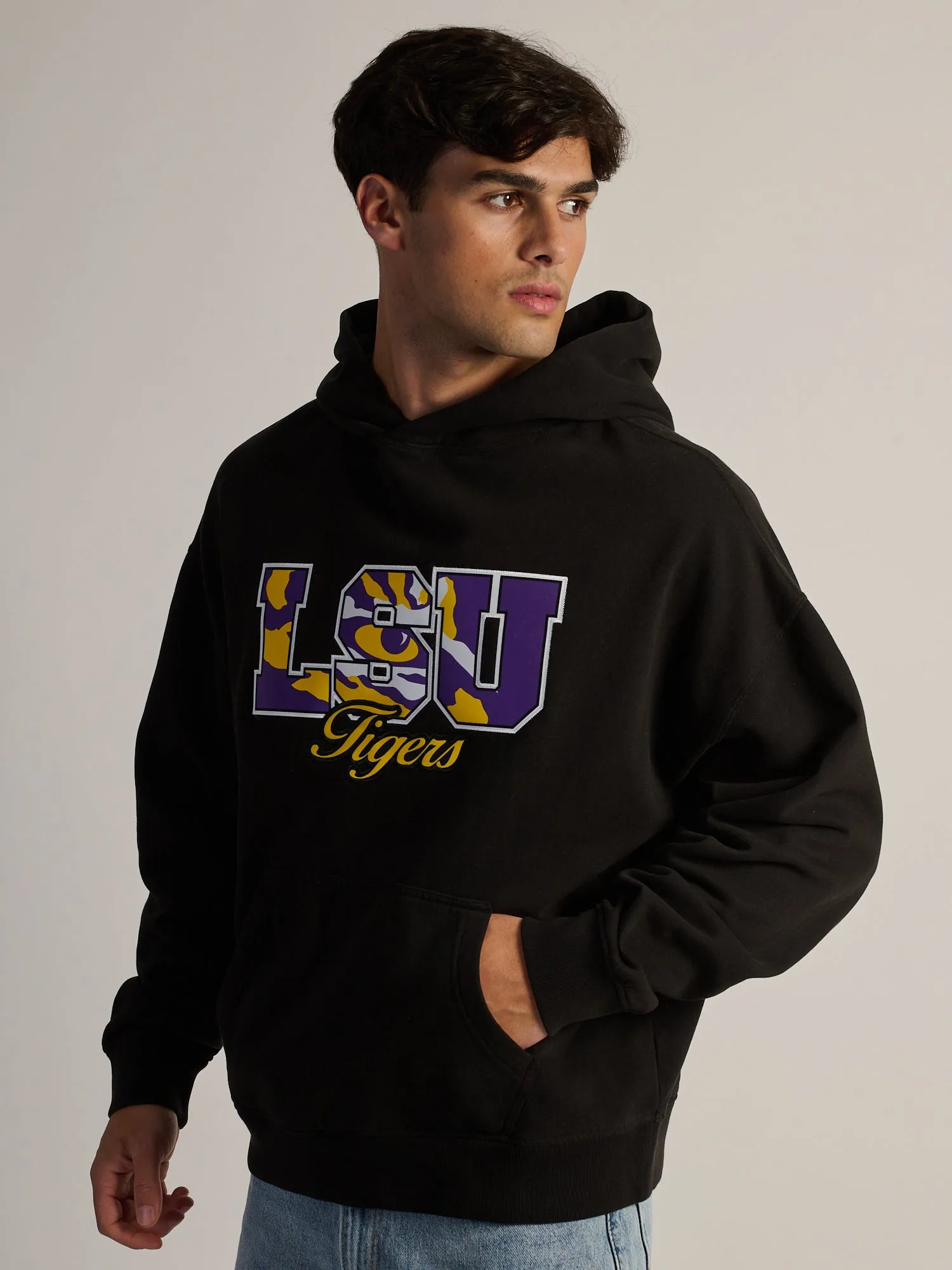 LSU TIGERS RELAXED HOODIE sold by Boathouse product image thumbnail 3