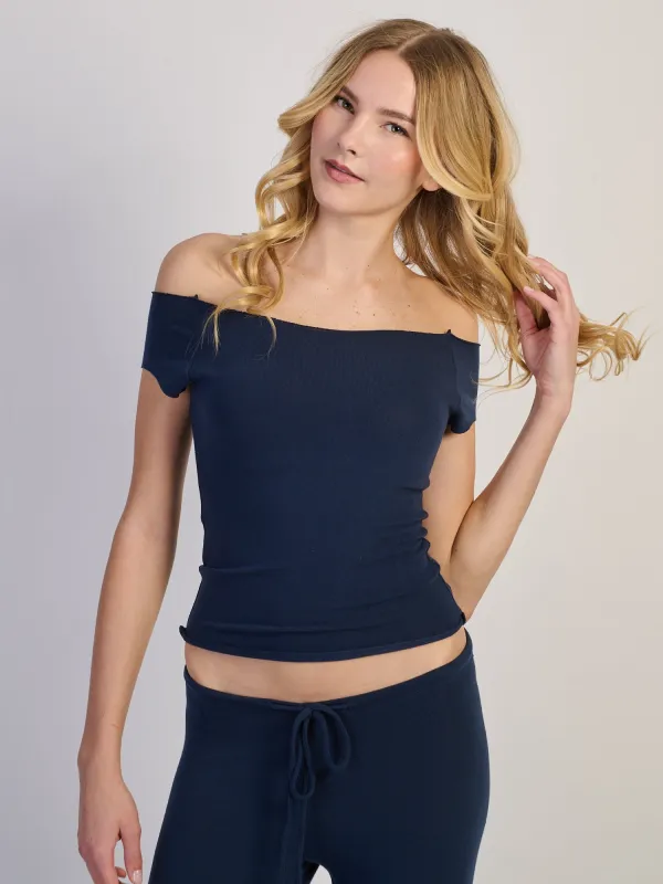 HARLOW PENNY TEE - NAVY made by Harlow