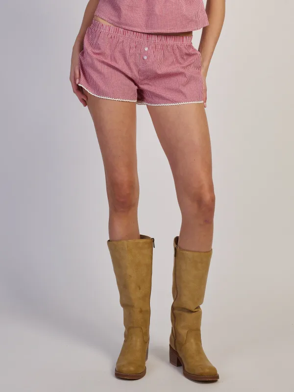 HARLOW POSIE SHORT- RED/WHITE sold by Boathouse