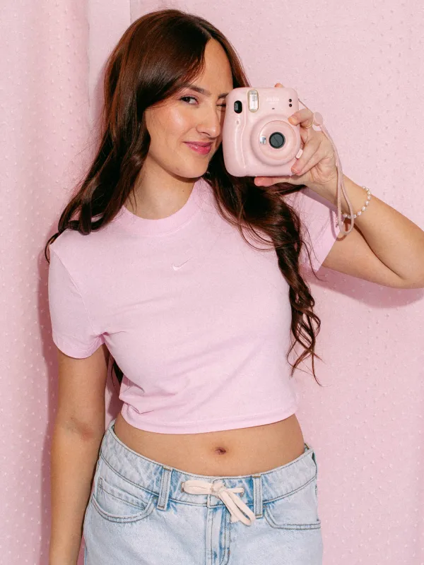 NIKE SPORTSWEAr CHILL KNIT CROP - PINK sold by Boathouse