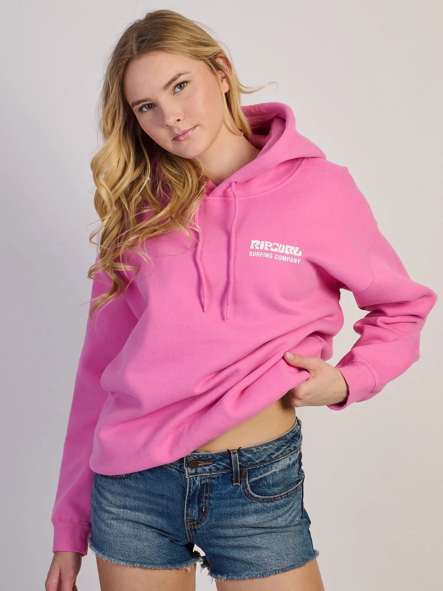 RIP CURL SURF PUFF HERITAGE HOODIE - PINK sold by Boathouse product image thumbnail 3