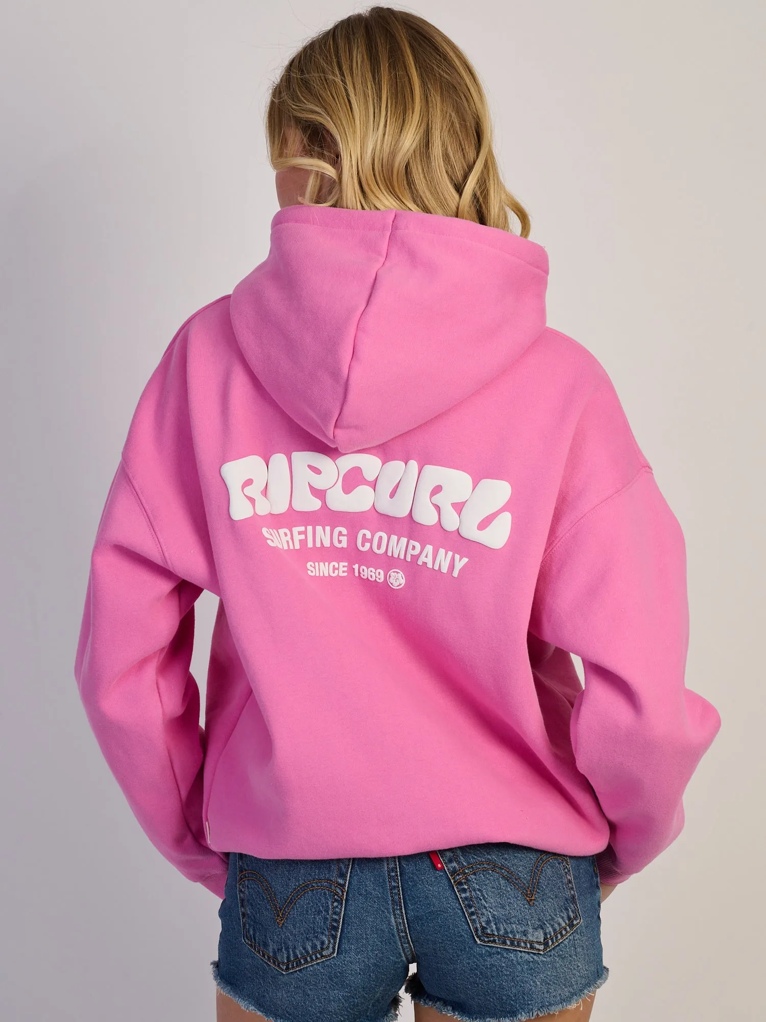 RIP CURL SURF PUFF HERITAGE HOODIE - PINK sold by Boathouse