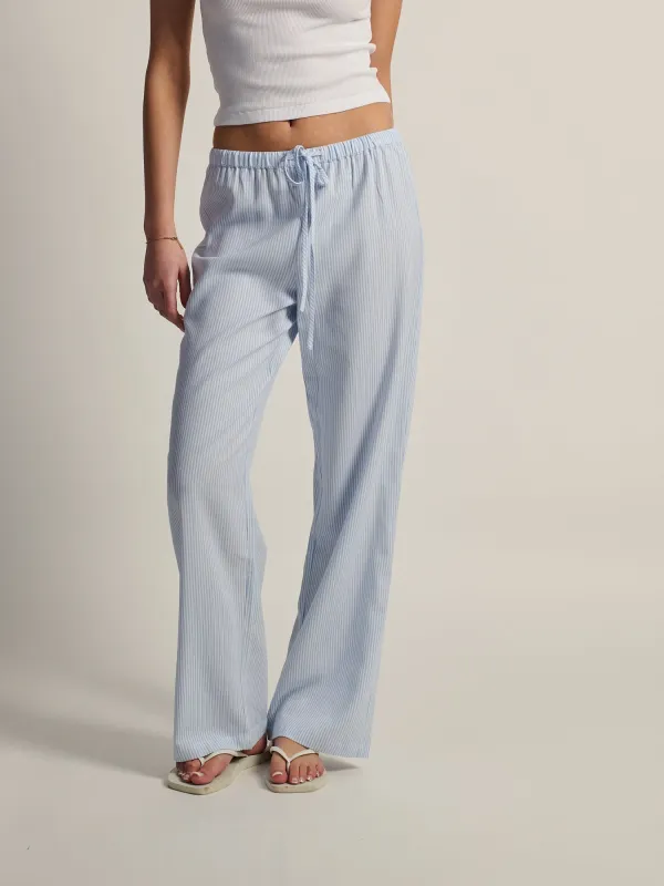 HARLOW LANA LINEN PANT - STRIPE - BLUE/WHITE made by Harlow