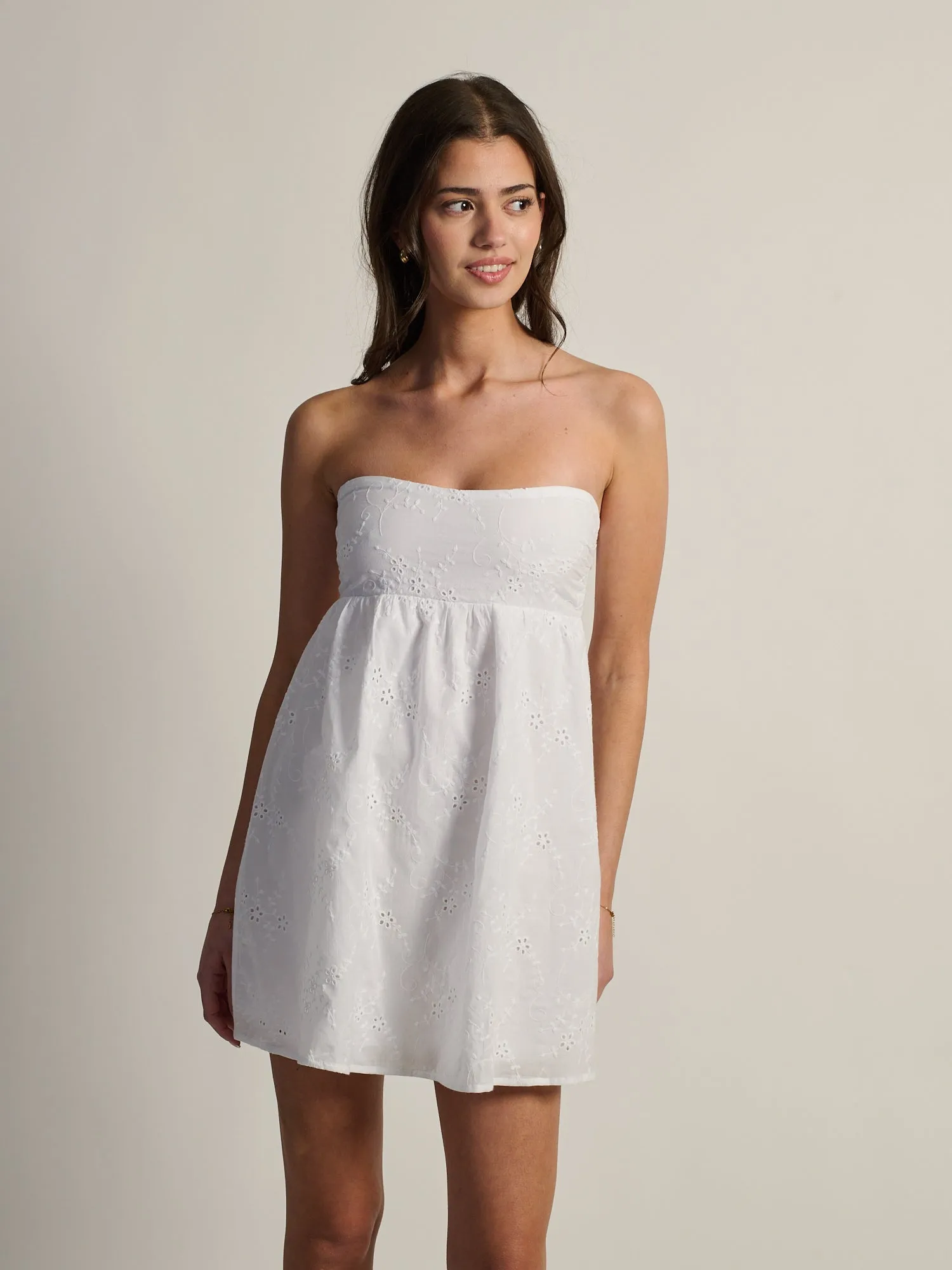 HARLOW JUNE DRESS - EYELETTE - WHITE sold by Boathouse product image thumbnail 4