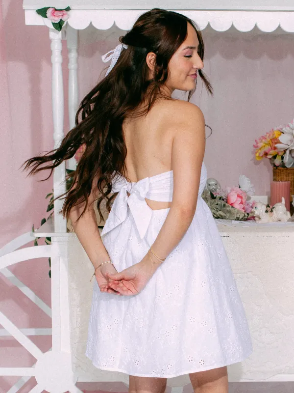 HARLOW JUNE DRESS - EYELETTE - WHITE made by Harlow