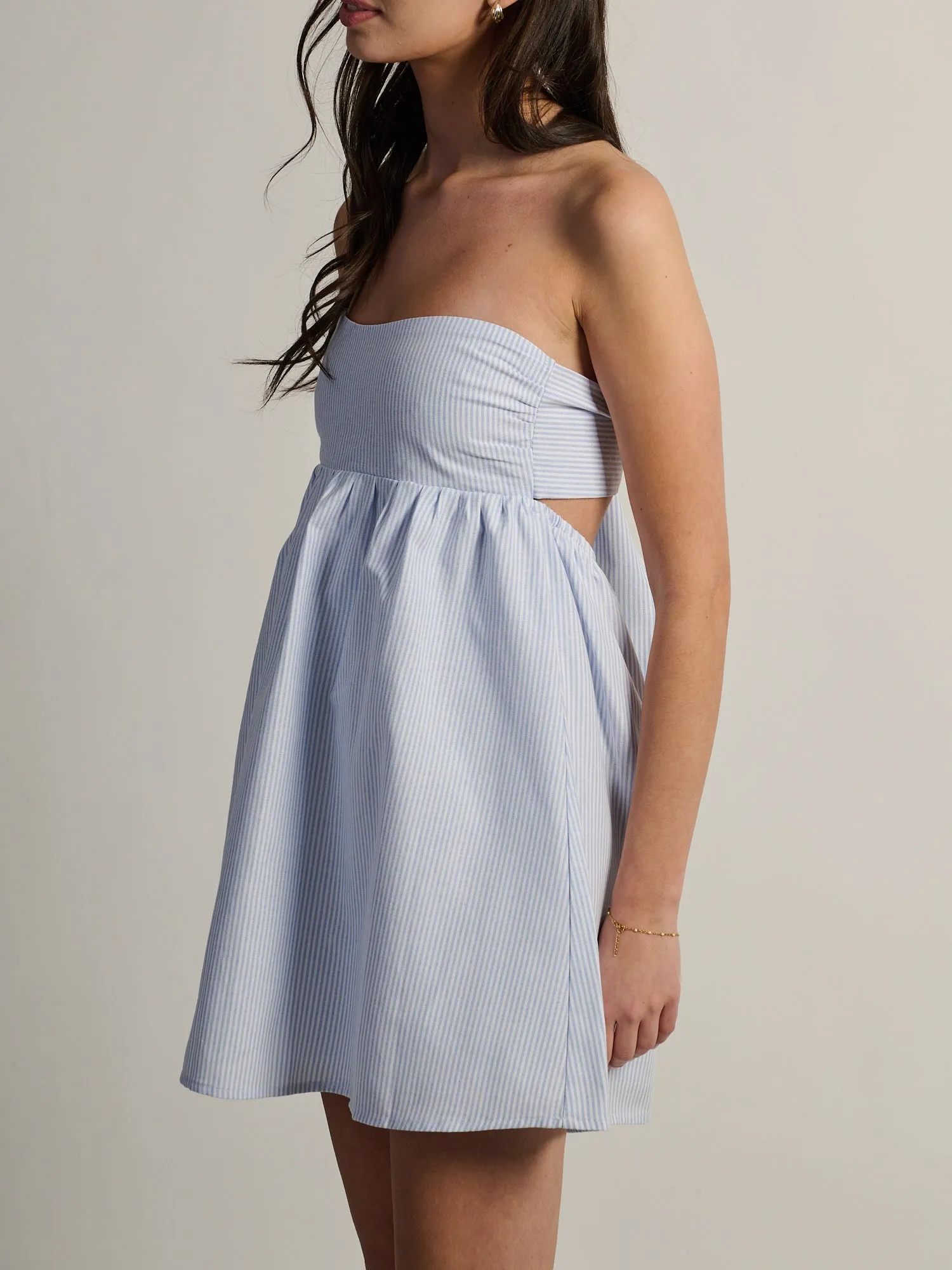 HARLOW JUNE DRESS - PINSTRIPE sold by Boathouse product image thumbnail 5