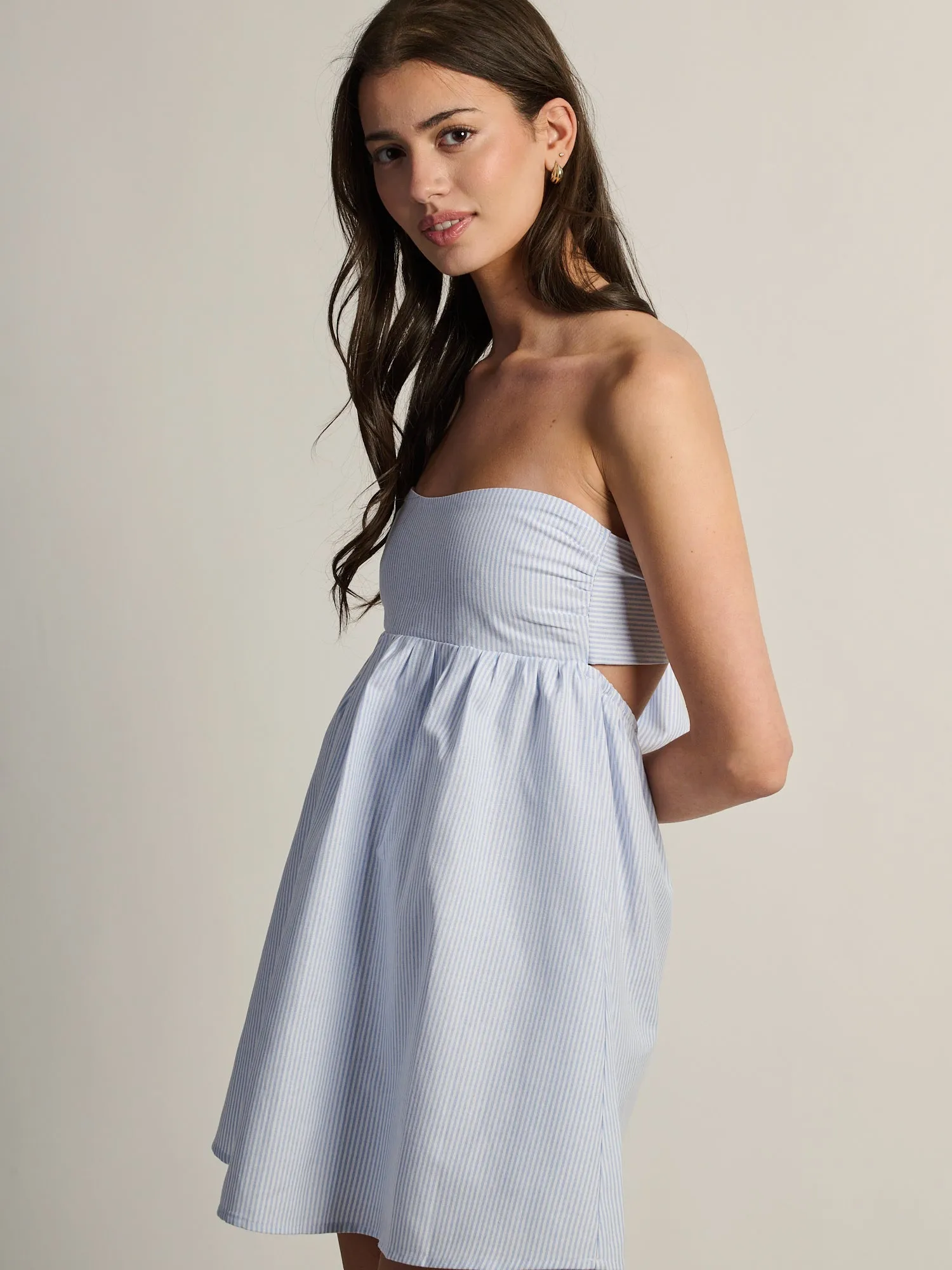 HARLOW JUNE DRESS - PINSTRIPE sold by Boathouse product image thumbnail 4