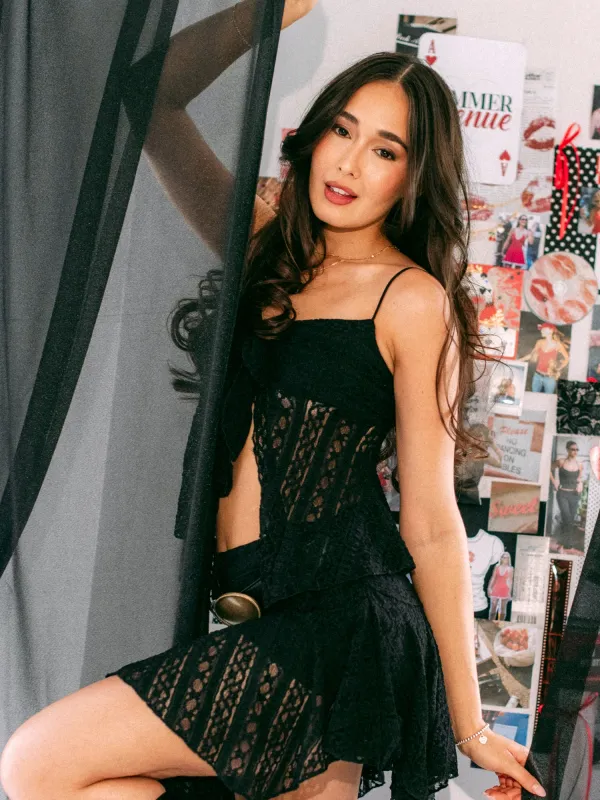 HARLOW MELODY TANK - BLACK made by Harlow