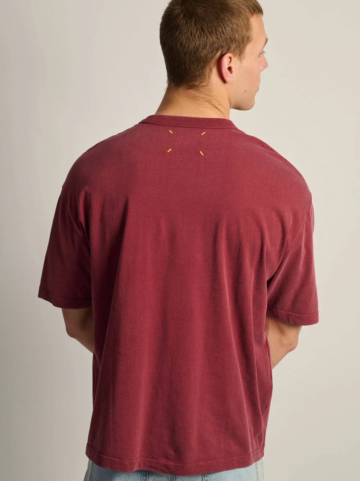KOLBY LOOSE FIT FOOTBALL TEE - BURGUNDY sold by Boathouse product image thumbnail 4
