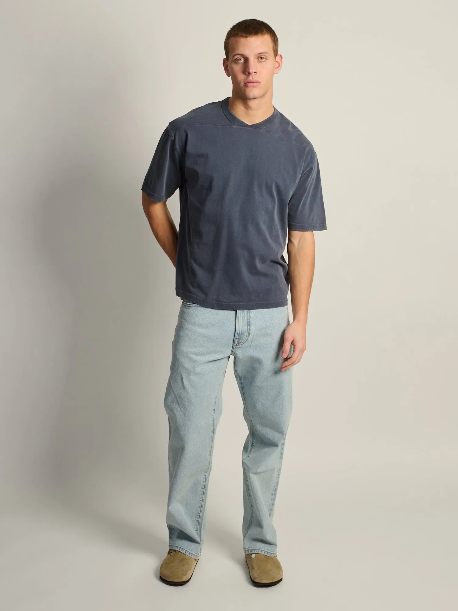 KOLBY LOOSE FIT FOOTBALL TEE - CHARCOAL NAVY sold by Boathouse product image thumbnail 2