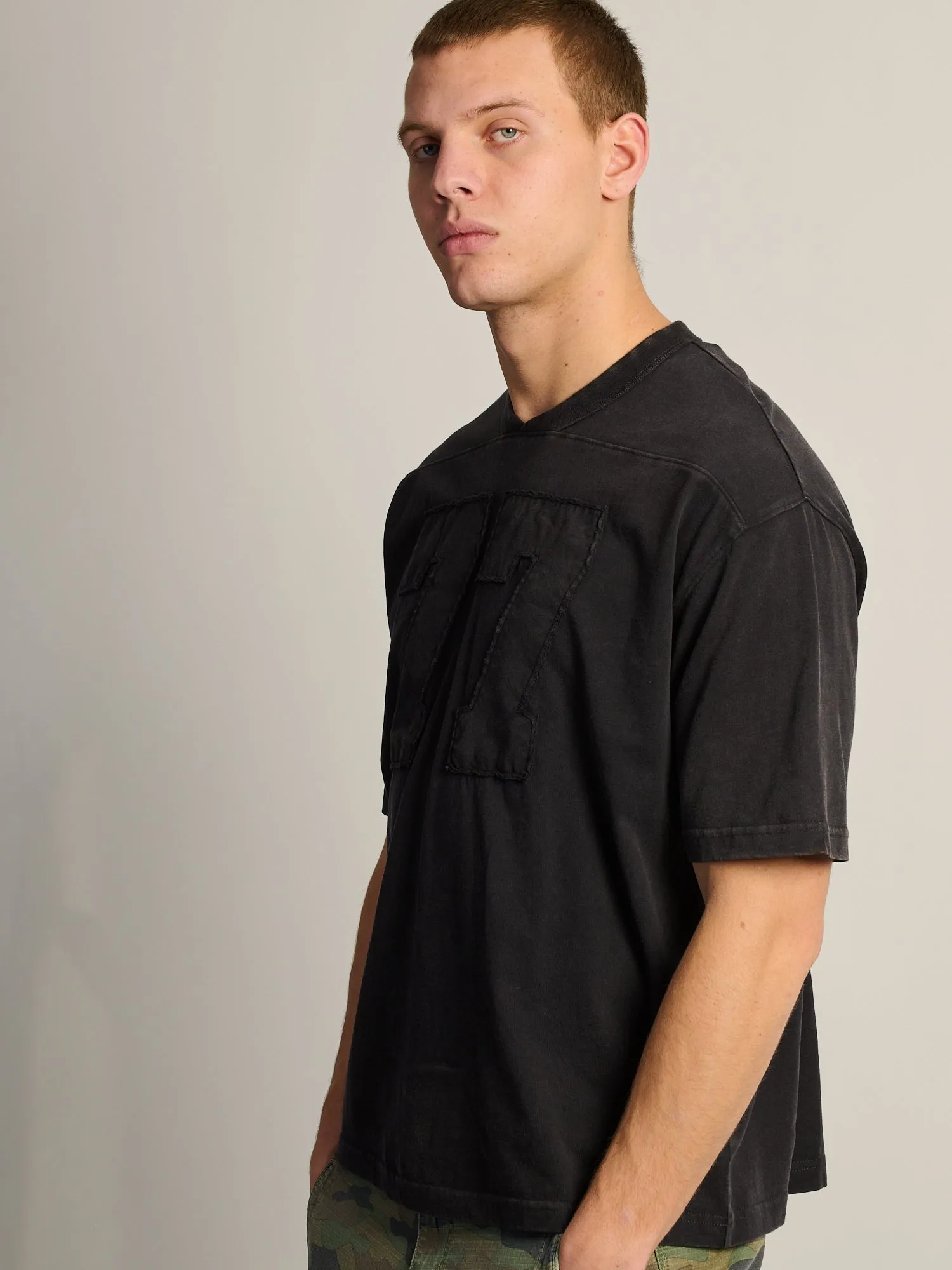 KOLBY LOOSE FIT FOOTBALL TEE - BLACK sold by Boathouse product image thumbnail 3