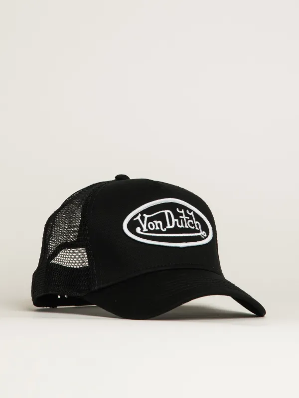 VON DUTCH STAPLE TRUCKER HAT - BLACK made by Von Dutch