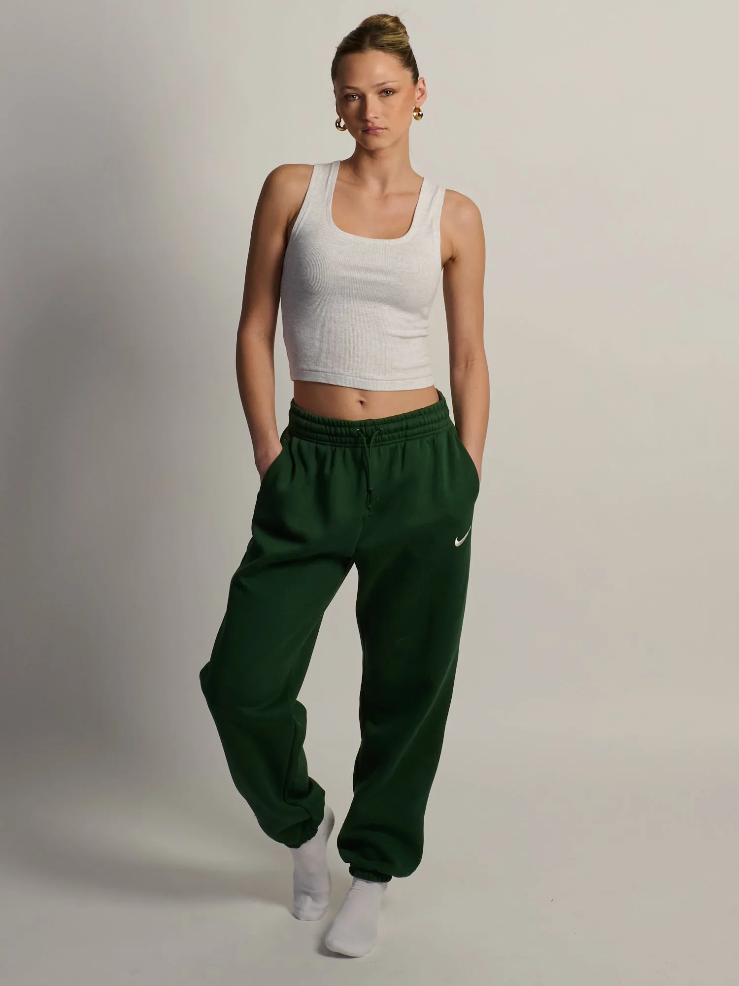 NIKE SPORTSWEAR PHOENIX FLEECE HIGHRISE OVERSIED PANT - FOREST sold by Boathouse product image thumbnail 2