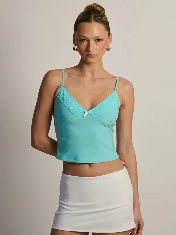 HARLOW TYLA TANK - AQUA made by Harlow