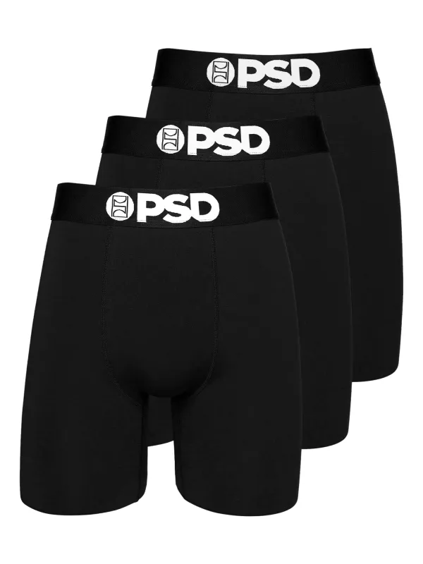 PSD UNDERWEAR BLACK 3 PACK BOXERS made by Boathouse