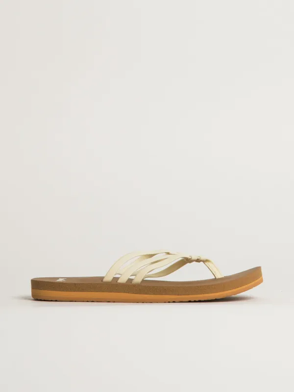 WOMENS SANUK YOGA SANDY II SANDALS - TAN/WHITE made by Sanuk