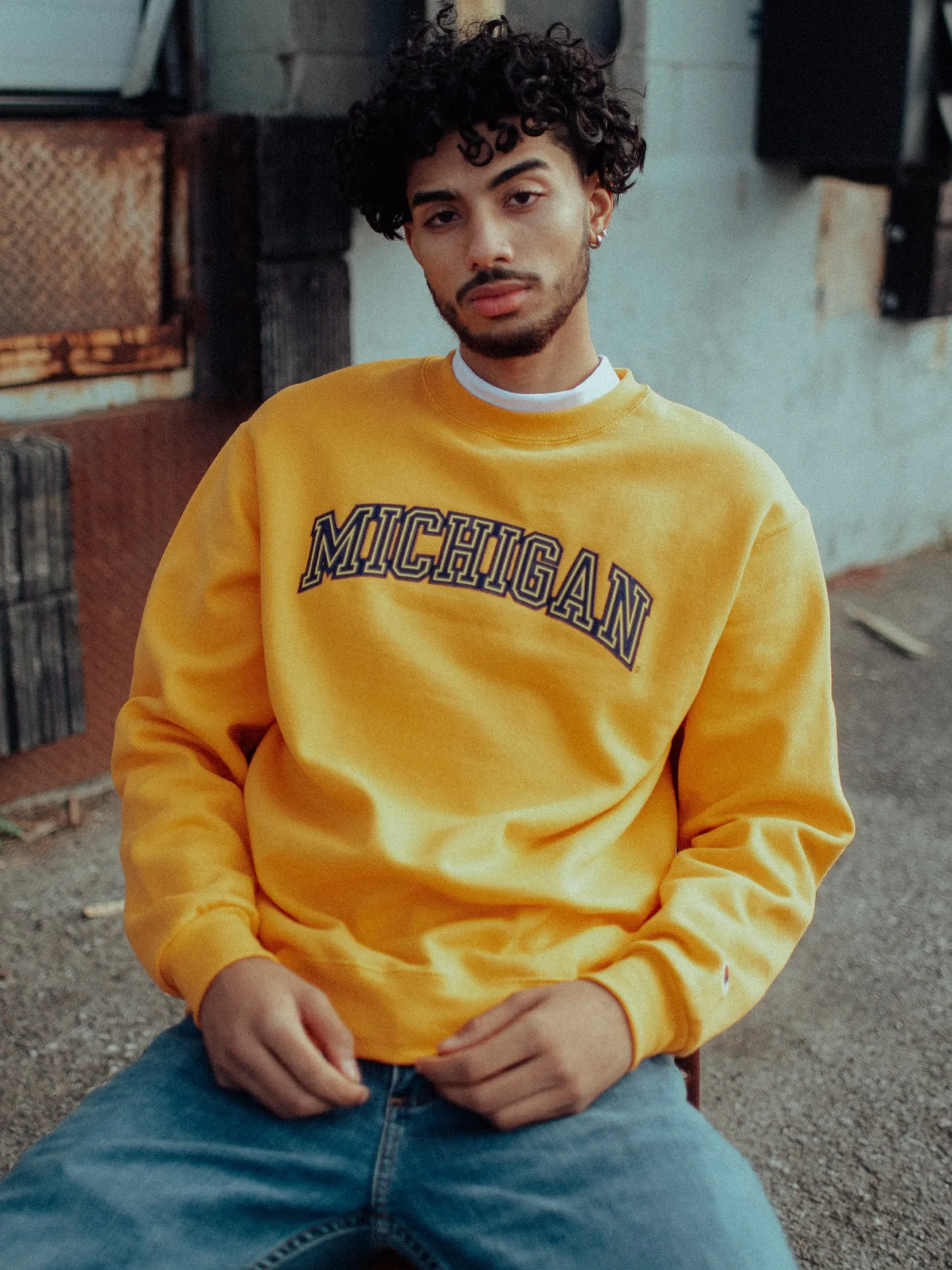 CHAMPION ECO POWERBLEND MICHIGAN CREWNECK SWEATER - CLEARANCE sold by Boathouse