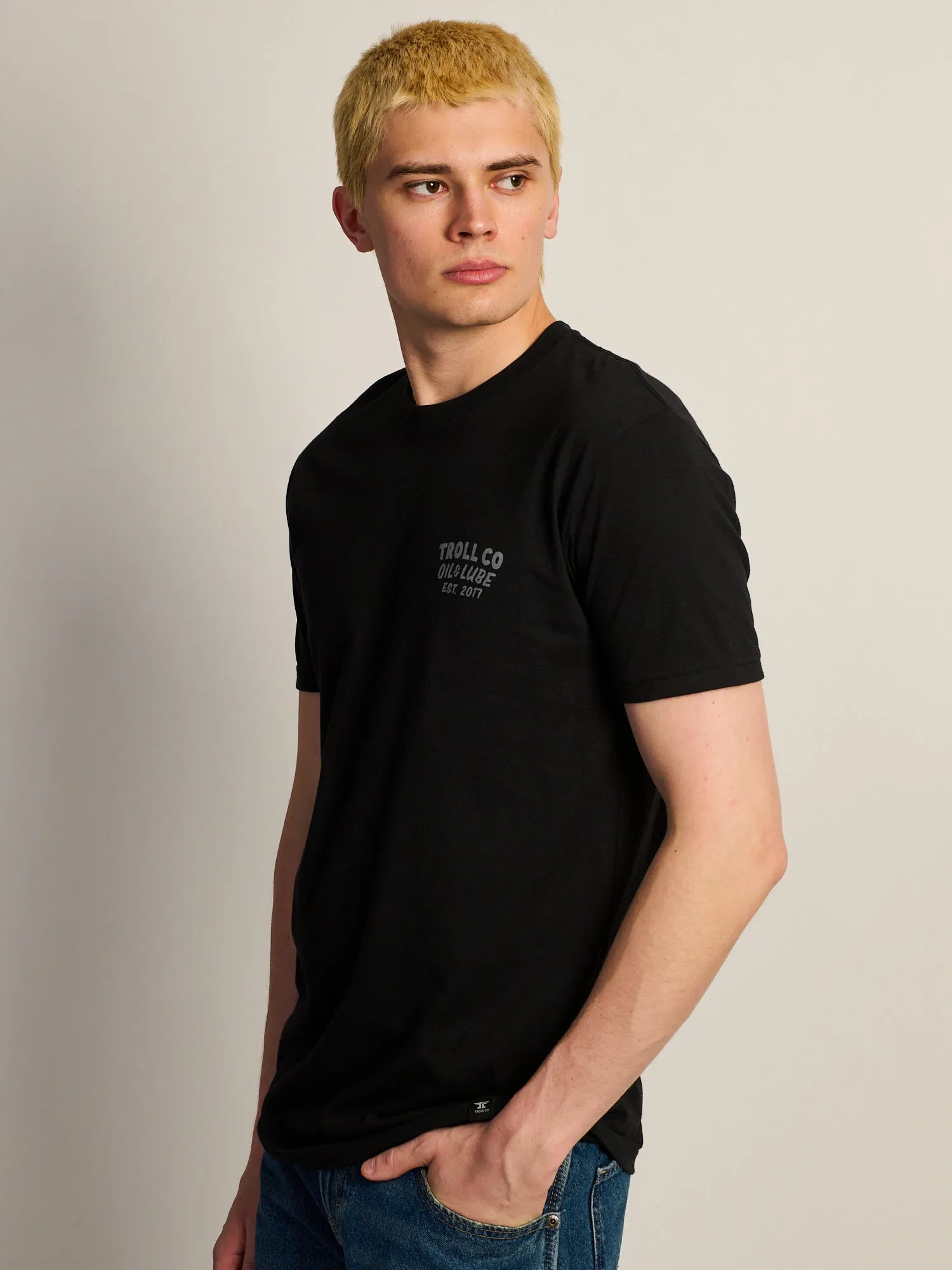 TROLL CO. LUBE DUDE T-SHIRT - BLACK sold by Boathouse product image thumbnail 5