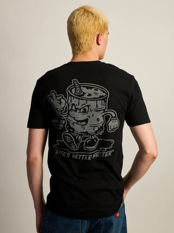 TROLL CO. LUBE DUDE T-SHIRT - BLACK made by Boathouse