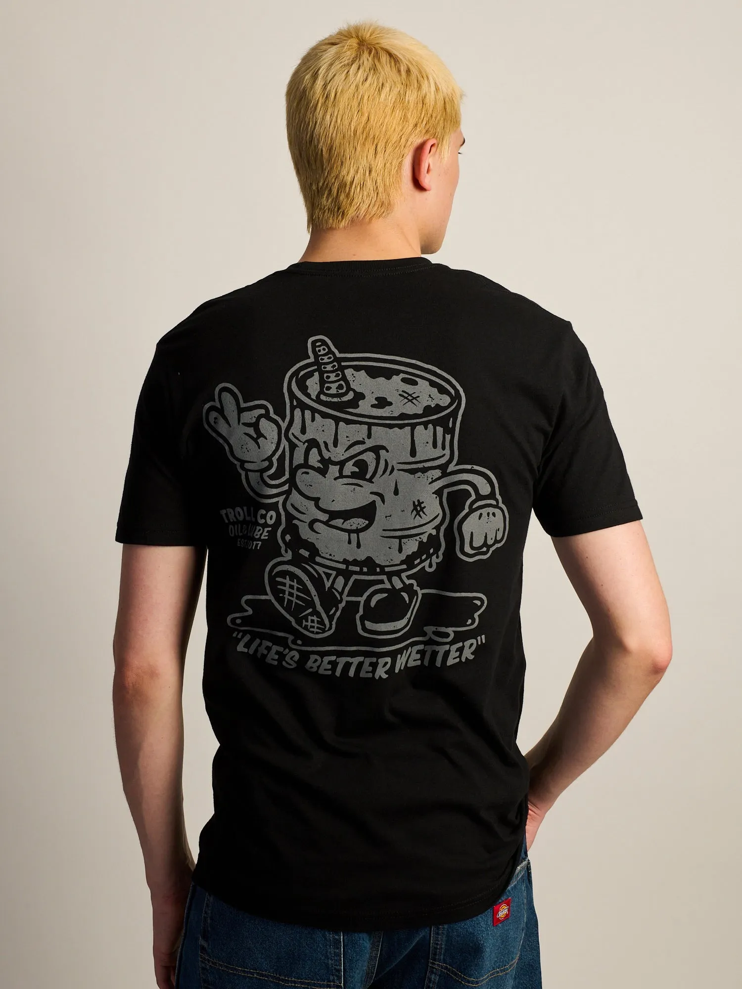 TROLL CO. LUBE DUDE T-SHIRT - BLACK sold by Boathouse