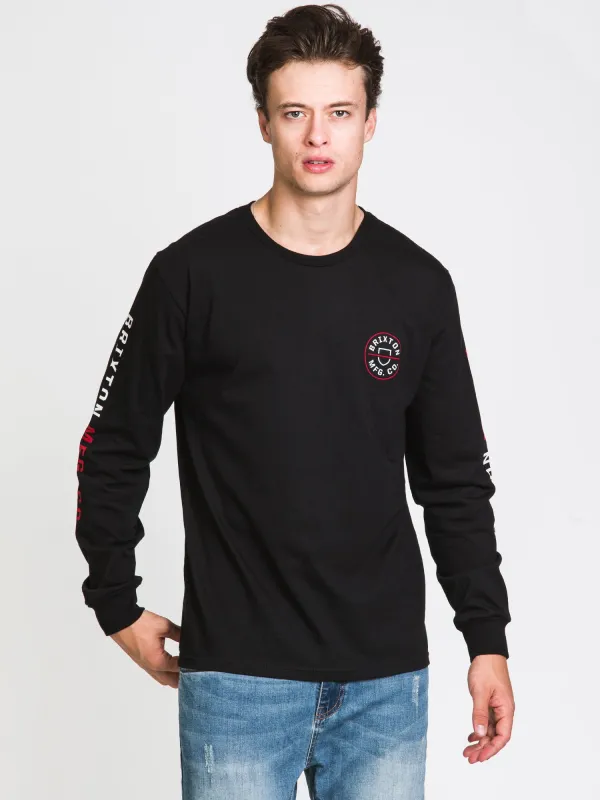 BRIXTON CREST LONG SLEEVE TEE - CLEARANCE made by Brixton