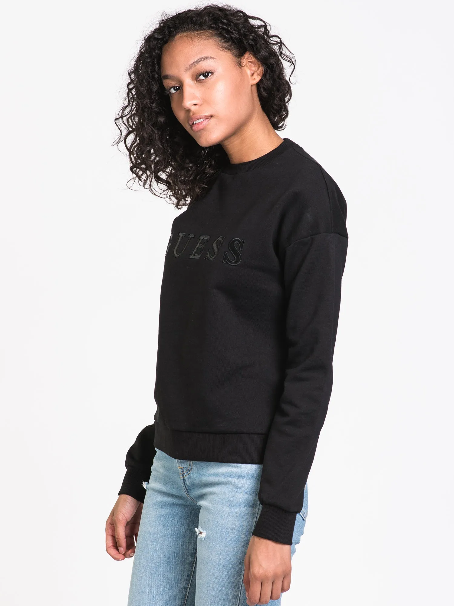 GUESS TONAL EMBROIDERED CREW - CLEARANCE sold by Boathouse product image thumbnail 3