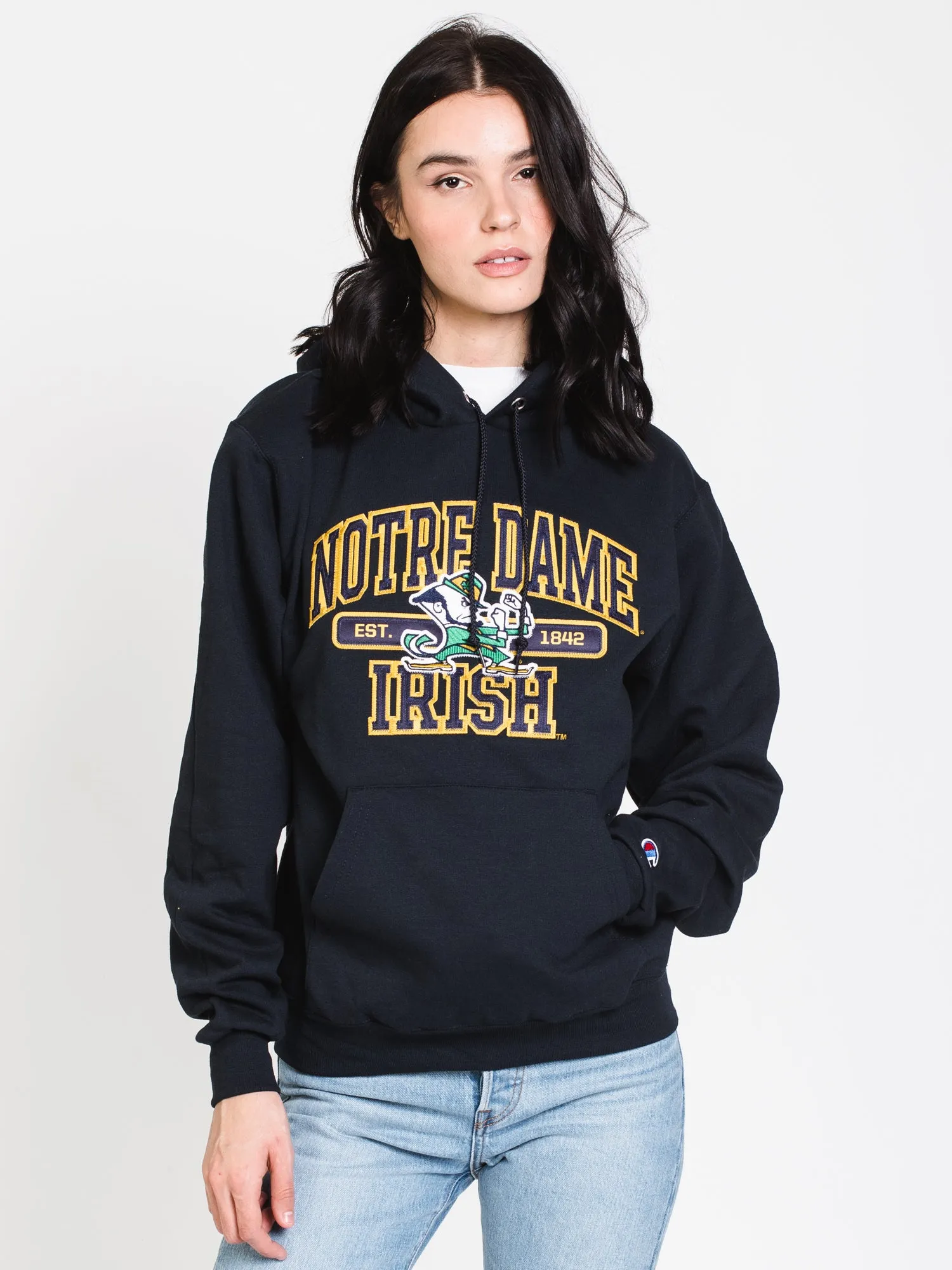CHAMPION ECO POWERBLEND NOTRE DAME UNIVERSITY HOODIE - CLEARANCE sold by Boathouse product image thumbnail 3