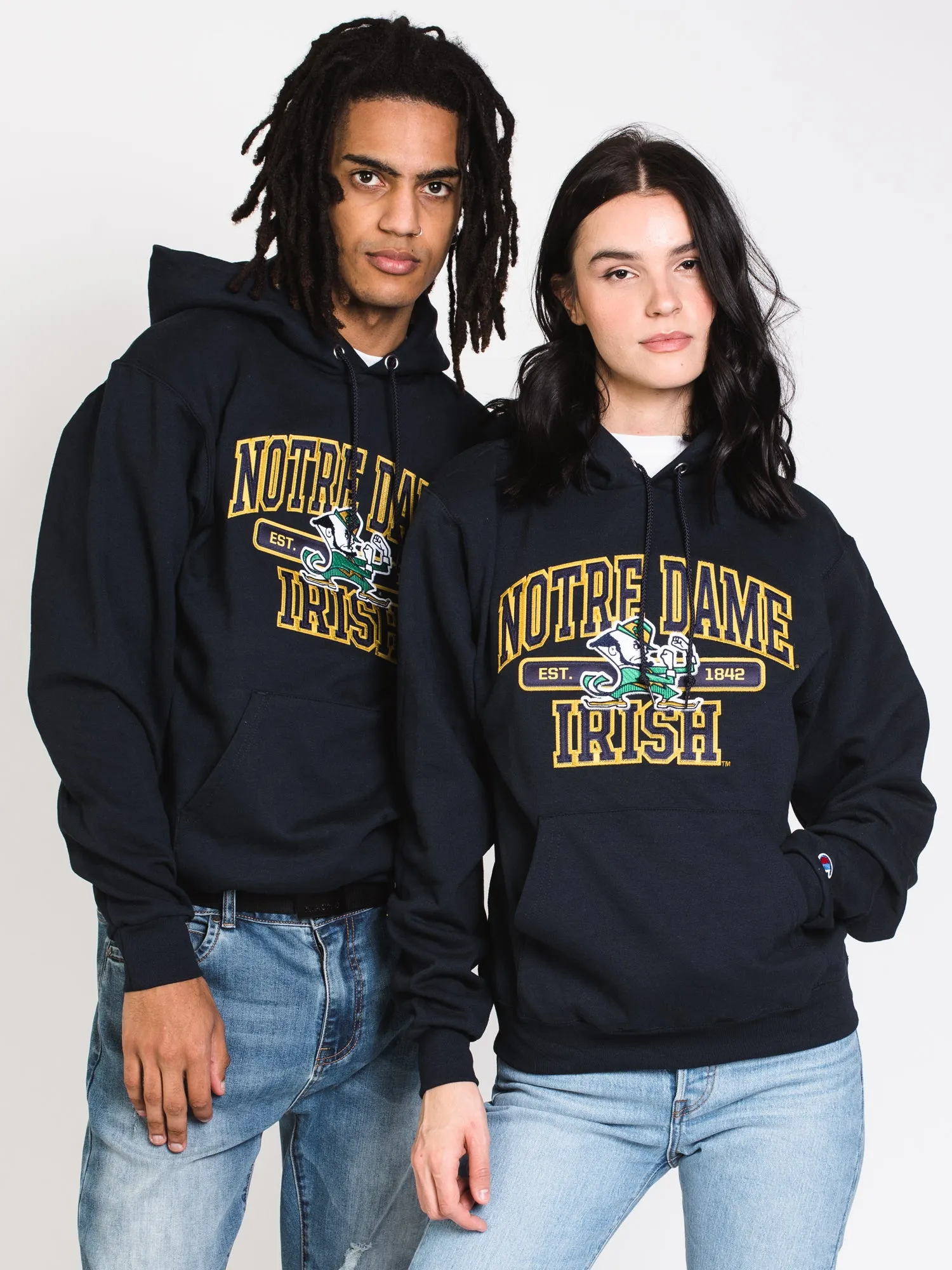CHAMPION ECO POWERBLEND NOTRE DAME UNIVERSITY HOODIE - CLEARANCE sold by Boathouse