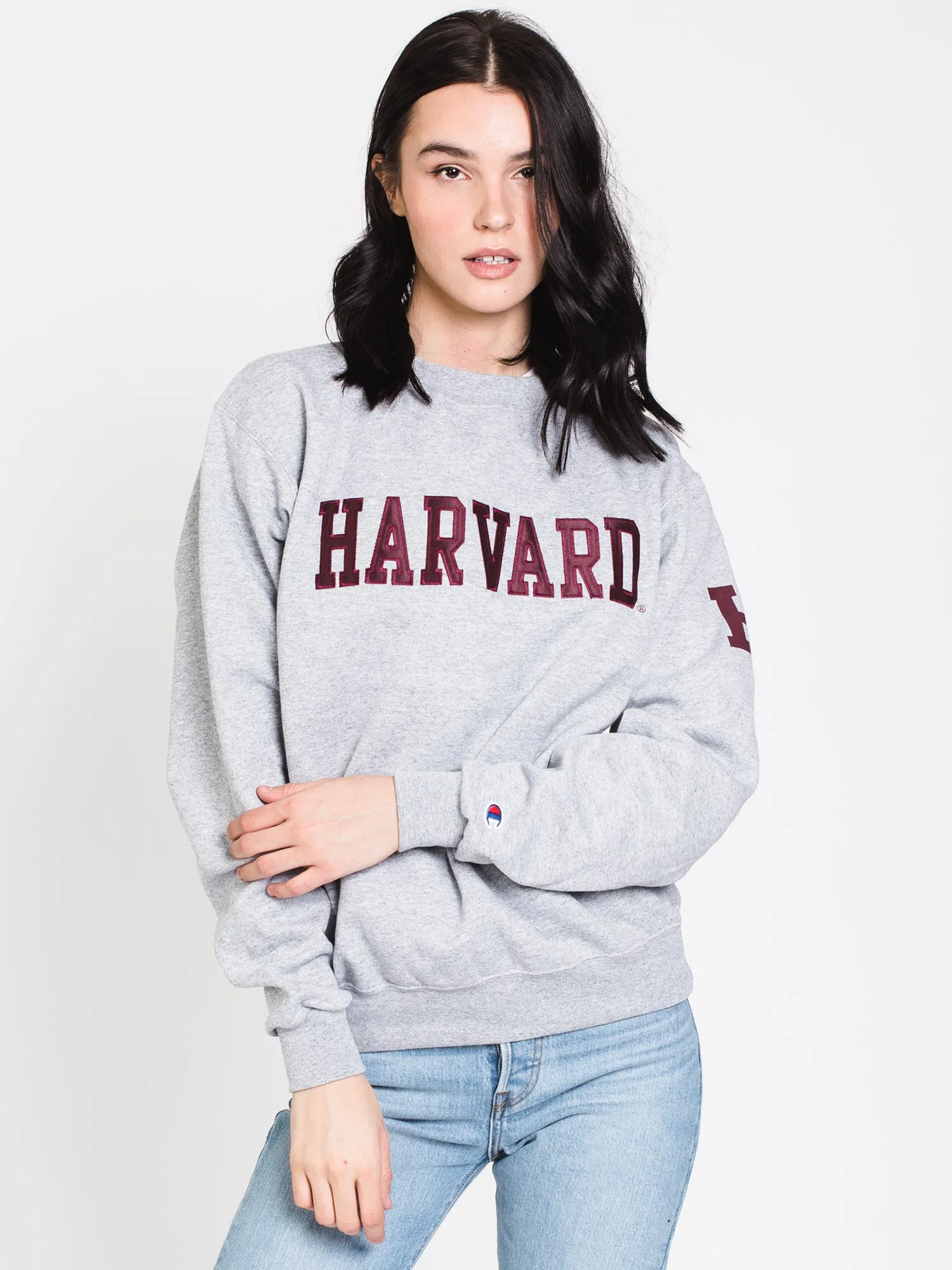 CHAMPION ECO POWERBLEND HARVARD UNIVERSITY CREWNECK SWEATER - CLEARANCE sold by Boathouse product image thumbnail 3