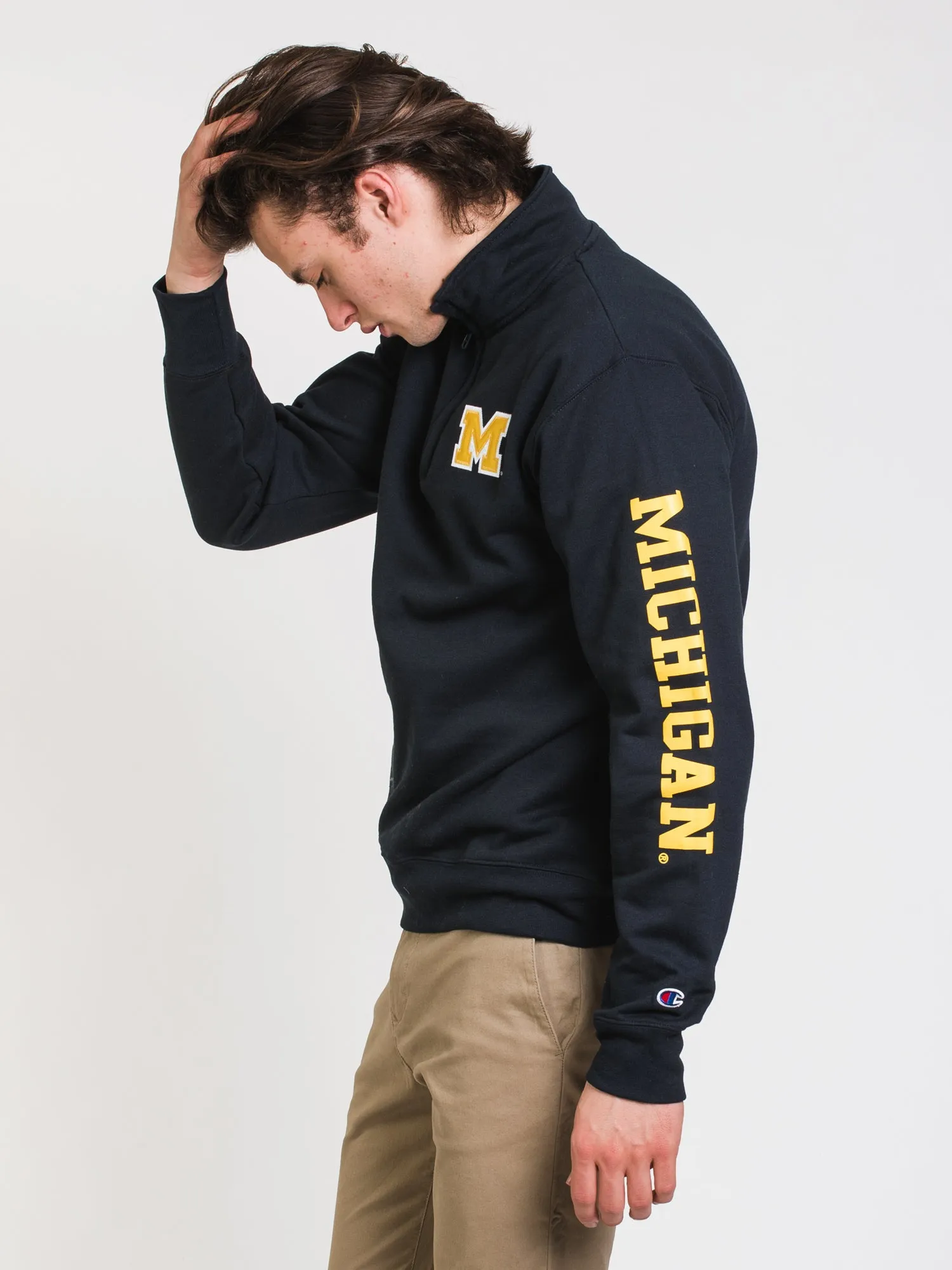 CHAMPION 1/4 ZIP MICHIGAN UNIVERSITY SWEATER - CLEARANCE sold by Boathouse product image thumbnail 4