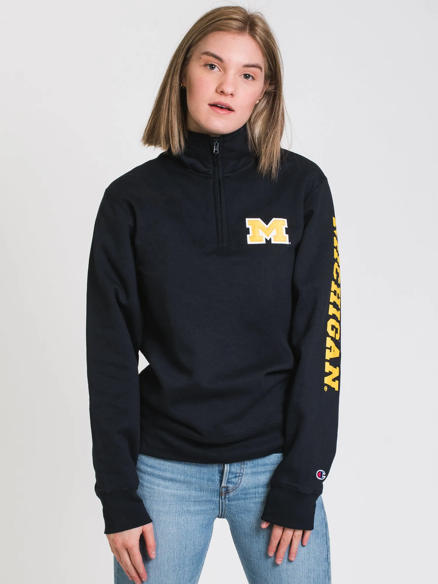 CHAMPION 1/4 ZIP MICHIGAN UNIVERSITY SWEATER - CLEARANCE sold by Boathouse product image thumbnail 2