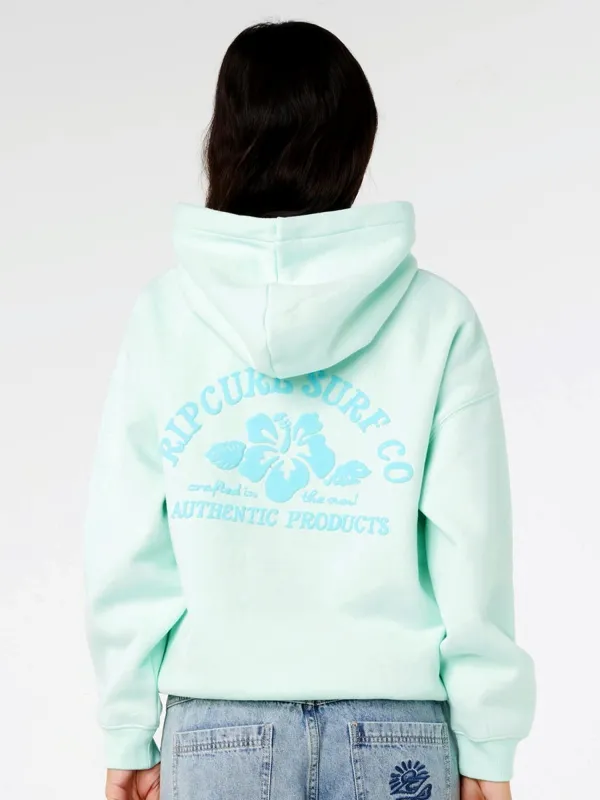 RIP CURL SURF PUFF HERITAGE HOODIE - LIGHT BLUE made by Ripcurl